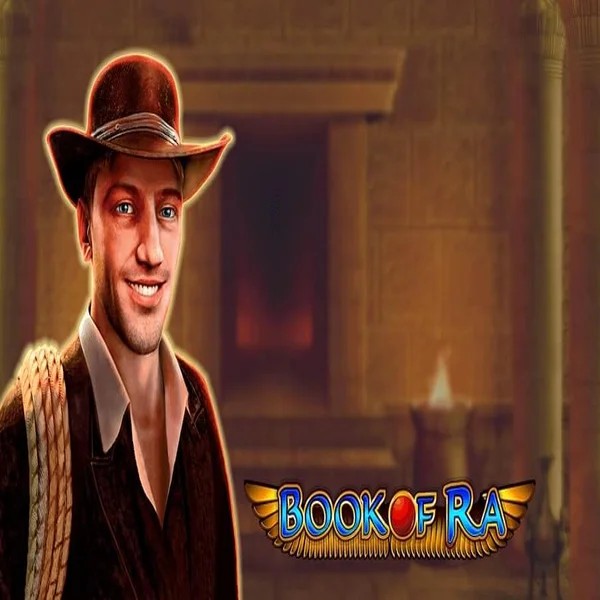 Book of Ra slot logo by Greentube at Rainbet Casino