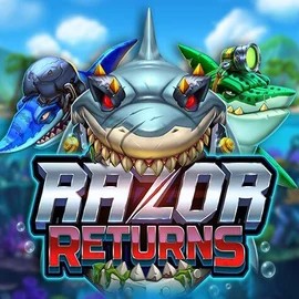 Razor Returns slot logo by Push Gaming at Rainbet Casino